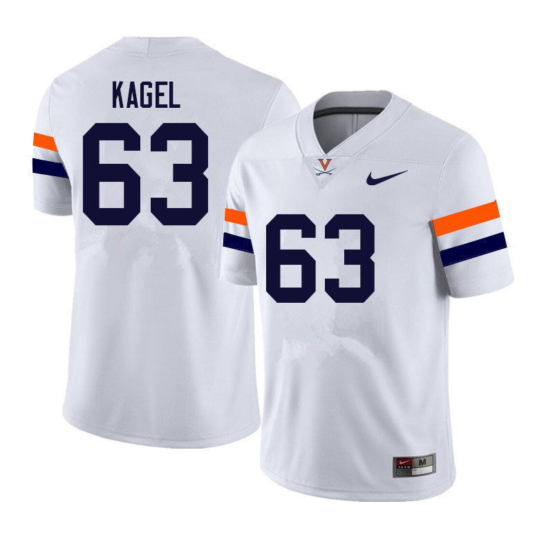 Men #63 Joey Kagel Virginia Cavaliers College Football Jerseys Sale-White